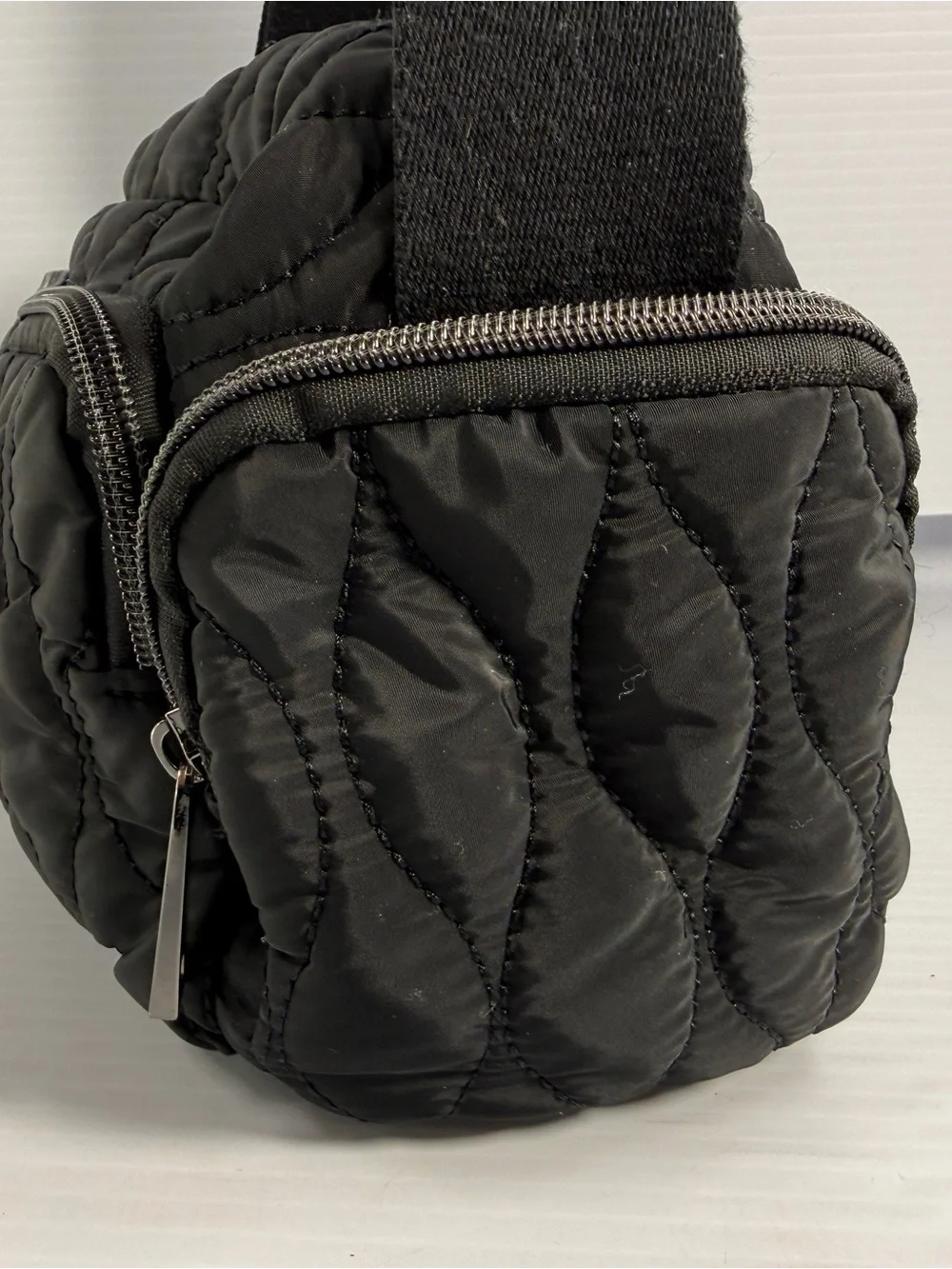 Quilted Crossbody Bag - Black